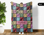 Personalized Name Space Galaxy Blanket, Retro Astronomy Throw Gift for Rocket Star Lovers, Custom Planet Astronaut Decor