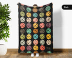 Retro Pickleball Lover Blanket for Sports Fans, Cozy Athletic Throw Gift with Distressed Court Game Style
