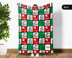 Retro Italy Blanket Throw with Italia Flag Design, Cozy Rome Venice Inspired Decor, Mediterranean Travel Lover Gift Blanket