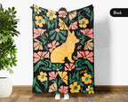 Floral Corgi Blanket – Cozy Cute Dog Lover Throw Gift