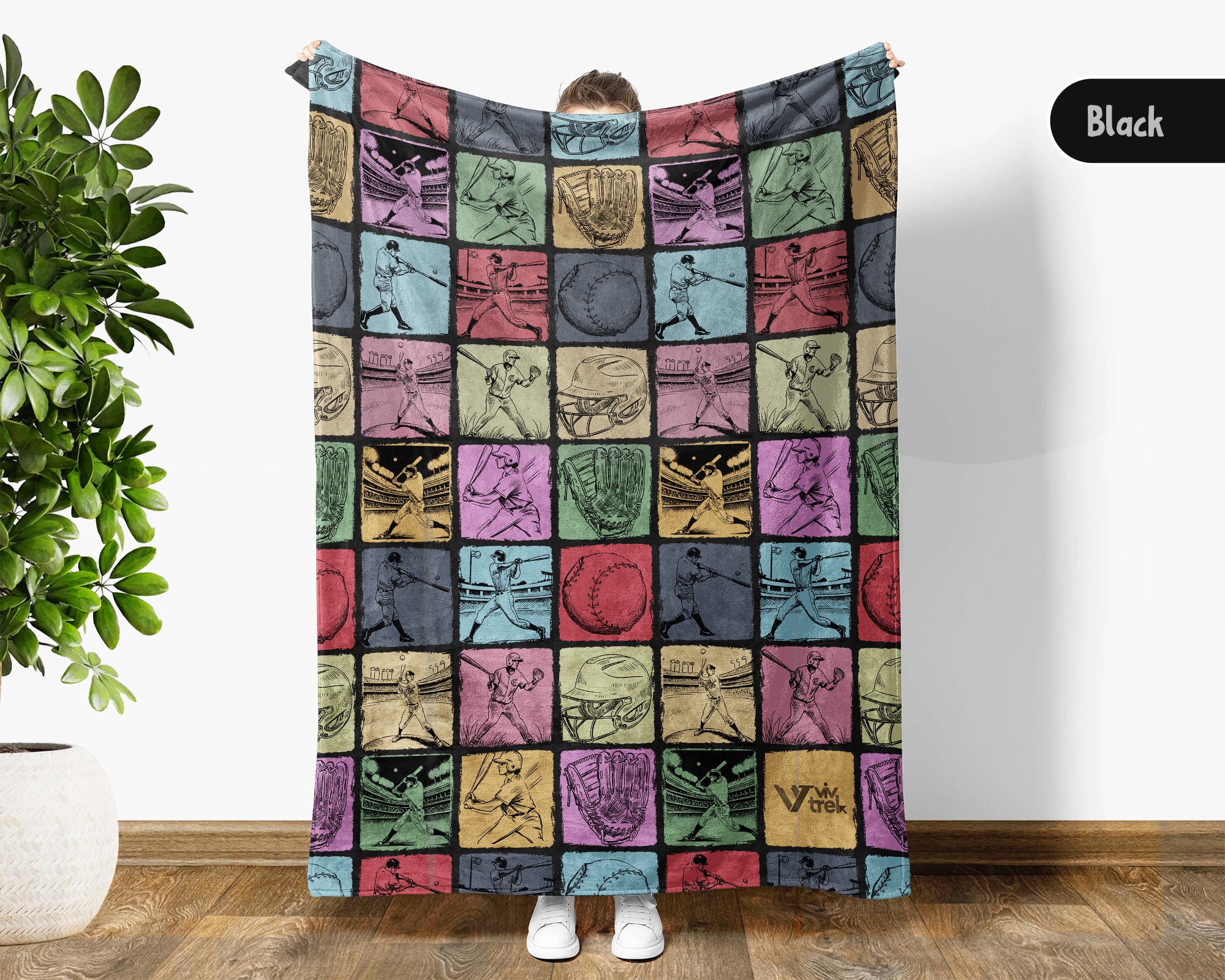 Baseball Blanket Throw – Cozy Sports Gift for Baseball Fans