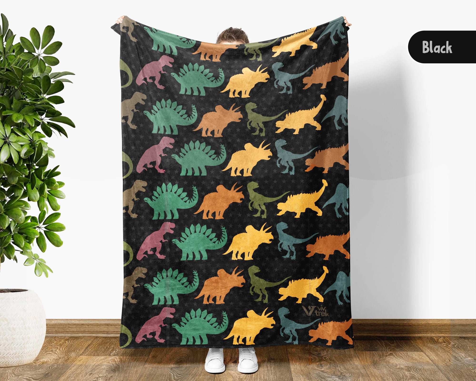 Retro Dinosaur Blanket Cozy Dino Lover Throw Vintage Style Prehistoric Wildlife Blanket Paleontology Gift Home Decor Idea for Couch Bedroom