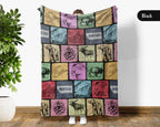 Retro Montana State Blanket, Patriotic 4th of July Cozy Throw, Vintage MT Lover Fleece, American Patriot Big Sky Home Gift