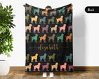 Custom Name Rottweiler Blanket, Cozy Vintage Puppy Throw for Dog Lovers