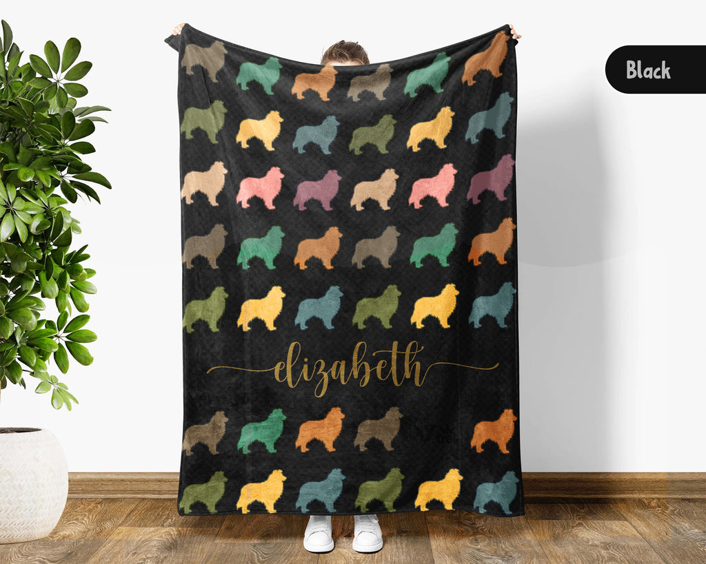 Personalized Shetland Sheepdog Blanket | Custom Sheltie Throw | Smart Companion Breed Gift for Dog Lovers Home Decor