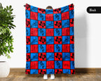 Retro Houston City Map Blanket Throw, Cozy Skyline Decor, Texas Pride Gift, Urban Sofa Throw Blanket for Home