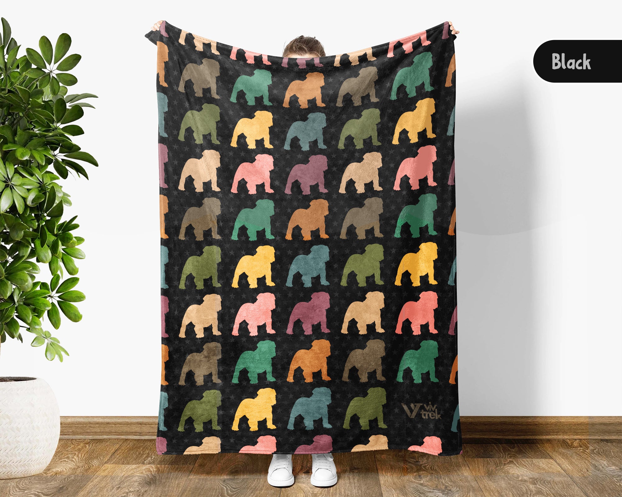 Funny Bulldog Lover Blanket – Vintage Dog Throw Gift