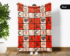 Multiple Sclerosis Blanket, Orange Ribbon Support Throw, March MS Awareness Gift, Cozy Comfort Battle Blanket for Advocacy and Care