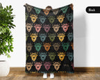 Retro Highland Cow Blanket Cozy Farm Animal Throw Rustic Ranch Style Decor Soft Highland Cattle Gift Unique Home Accent
