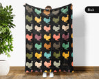 Retro Turkey Blanket for Fall Decor, Cozy Thanksgiving Throw Gift with Rustic Harvest Seasonal Style