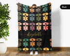 Personalized Nurse Blanket Custom Name Cozy RN Throw Gift, Retro Nursing Graphic Blanket, Medical Worker Gift for Her