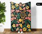 Floral Tennis Blanket – Cozy Vintage Player Throw Gift