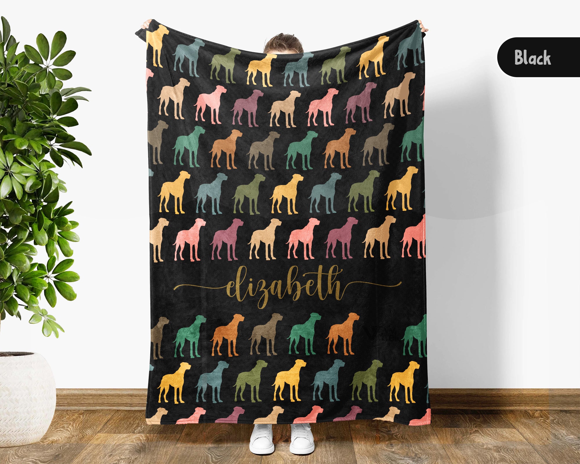Custom Great Dane Throw Blanket – Personalized Dog Lover Gift