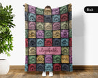 Custom Stegosaurus Blanket Personalized Name Retro Dino Throw Cozy Prehistoric Animal Decor Unique Paleontology Gift