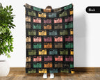 Retro Photography Blanket Gift Cozy Camera Lover Throw Soft Graphic Decor Unique Photographer Gift for Creative Home