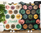 Retro Custom Soccer Blanket, Personalized Name Soccer Throw for Boys and Girls, Unique Soccer Lover Gift, Cozy Sports Blanket