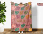 Custom Name Boxing Lover Blanket Sporty Throw Cozy Personalized Gift Soft Fitness Decor for Boxing Fans Home