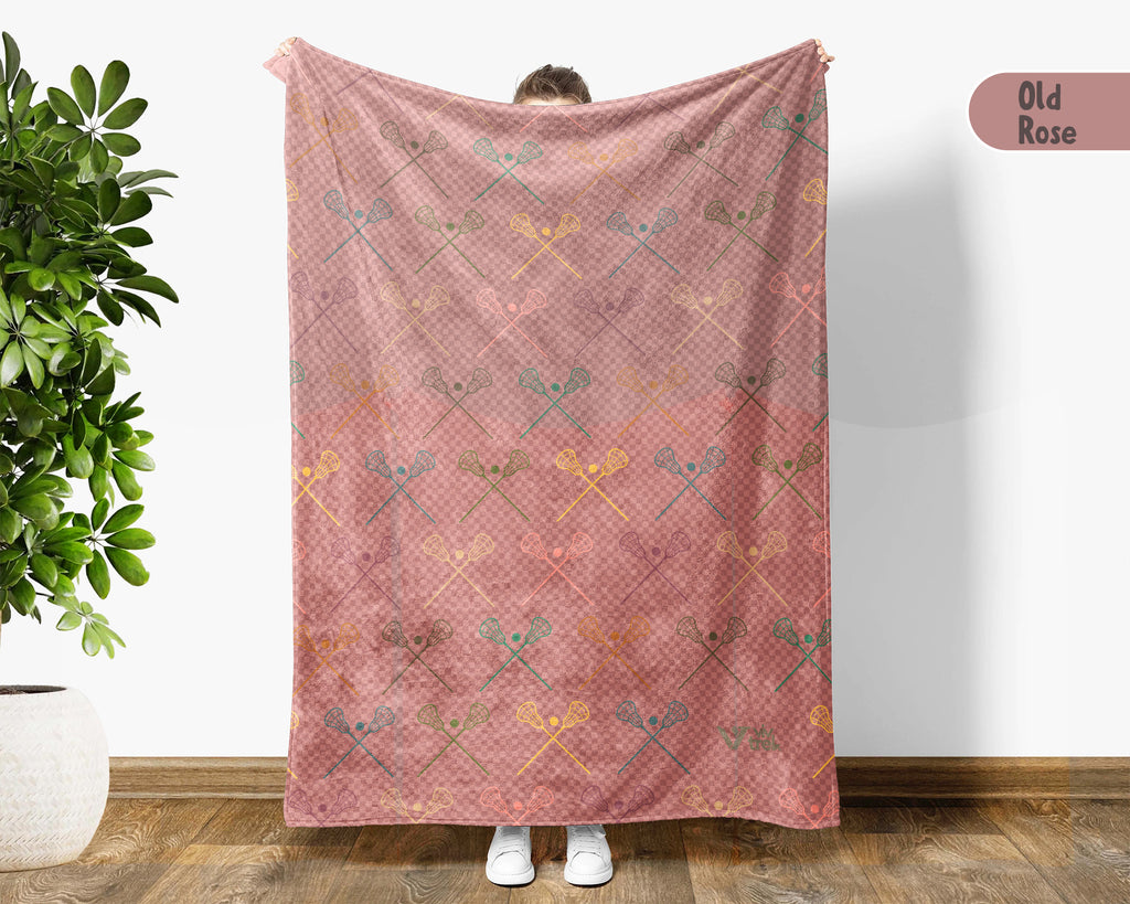 Retro Lacrosse Blanket – Cozy Sports Throw for Players