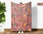 Custom Name Gymnast Blanket Sporty Throw Cozy Personalized Gift Soft Athletic Decor for Gymnastics Fans Home