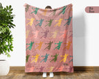 Retro Handball Blanket Cozy Sports Throw Handball Lover Fleece Blanket Sporty Gift Home Decor Idea for Game Day Couch Bedroom