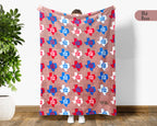 Houston Retro City Map Blanket Throw, Cozy Skyline Decor, Texas Pride Gift, Urban Style Sofa Throw Blanket for Home