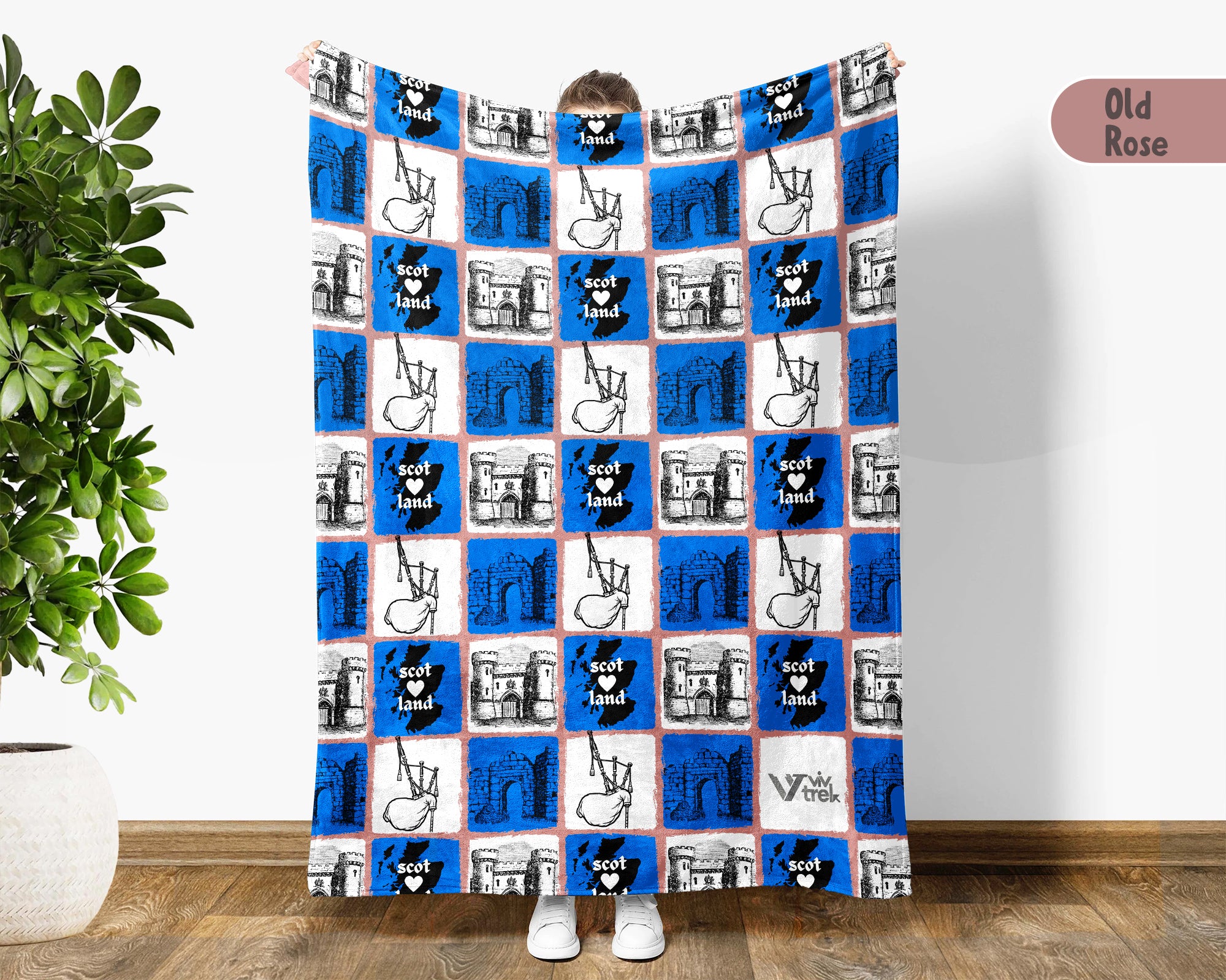 Scotland Heritage Blanket Throw with Tartan Plaid Design, Cozy Highland Decor, Scottish Clan Pride Gift Blanket for Home