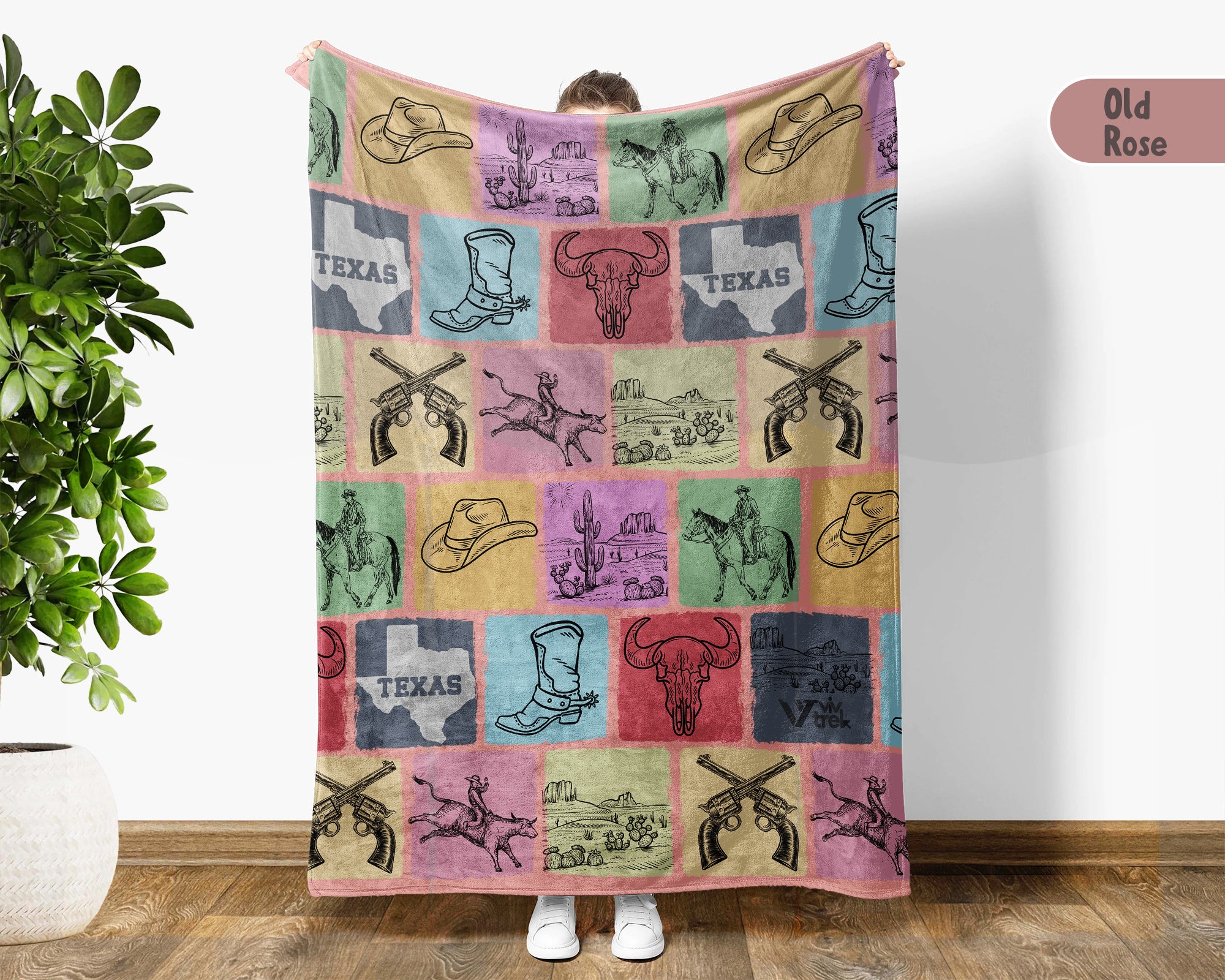 Retro Texas Blanket, 4th of July Patriotic Throw, Vintage TX Lover Fleece, American Flag Inspired Cozy Texas Home Decor Gift