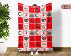 Dyslexia Awareness Blanket for October, Cozy Red Ribbon Throw Battle Blanket for Students, Educators & Family, Meaningful Support Gift