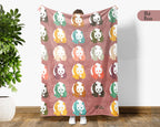 Retro Panda Blanket for Cute Animal Lovers, Cozy Wildlife Throw Gift with Panda Inspired Decorative Style