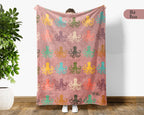 Retro Octopus Blanket Gift for Ocean Lovers, Cozy Sea Creature Throw, Nautical Decor Accent for Bedroom and Living Spaces