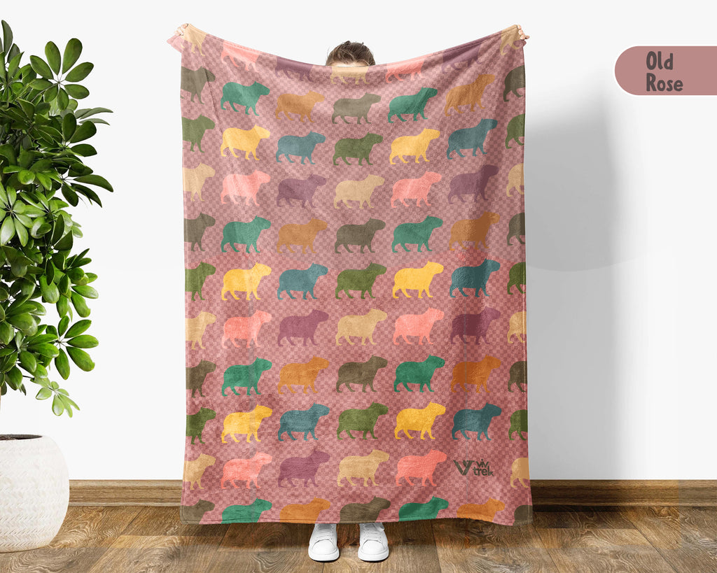Cute Capybara Lover Blanket – Vintage Animal Throw Gift