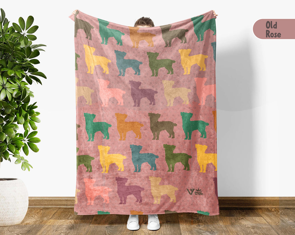 Retro Maltese Dog Blanket for Puppy Fans, Cozy Pet Throw Gift with Cute Canine Inspired Home Decor Style