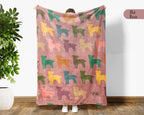 Retro Maltese Dog Blanket for Puppy Fans, Cozy Pet Throw Gift with Cute Canine Inspired Home Decor Style