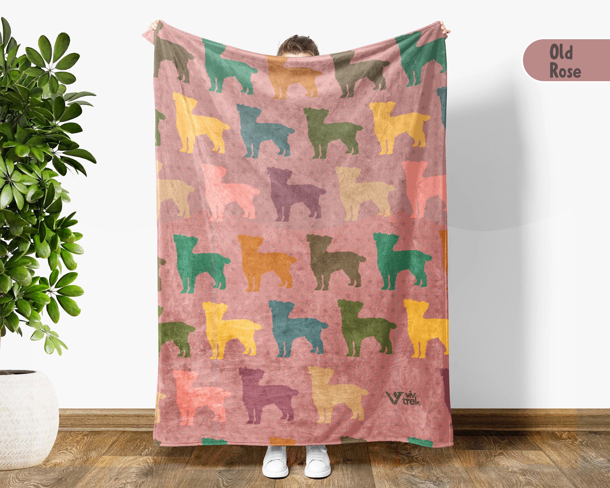 Retro Maltese Dog Blanket for Puppy Fans, Cozy Pet Throw Gift with Cute Canine Inspired Home Decor Style