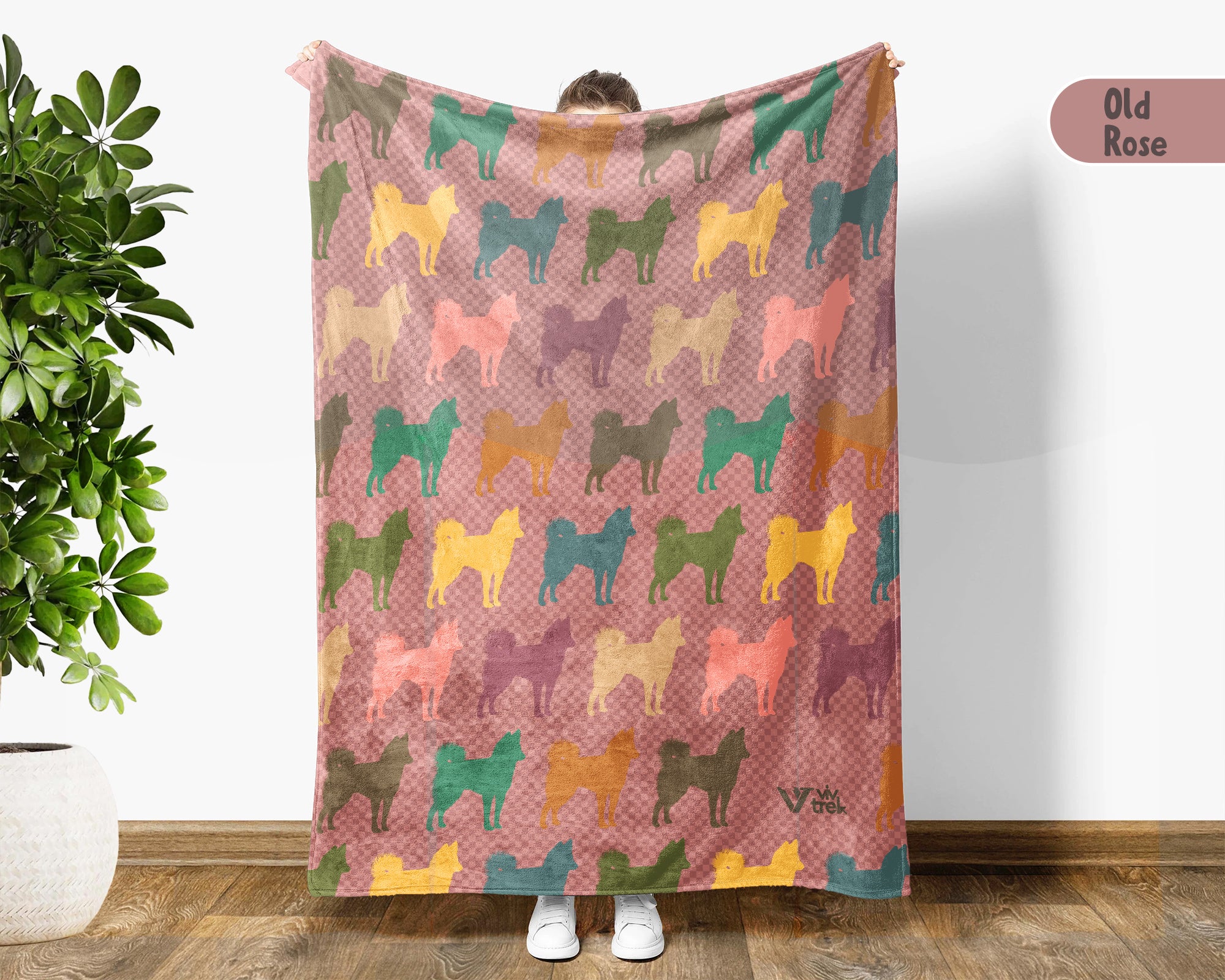 Vintage Siberian Husky Throw Blanket – Cozy Dog Lover Gift