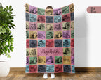 Custom Name Construction Blanket Personalized Excavator Throw, Cozy Builder Gift for Kids Boys, Truck Theme Room Decor