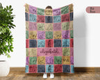 Custom Name Polar Bear Blanket Personalized Arctic Wildlife Throw Cozy Winter Animal Lover Gift Soft Home Decor Blanket