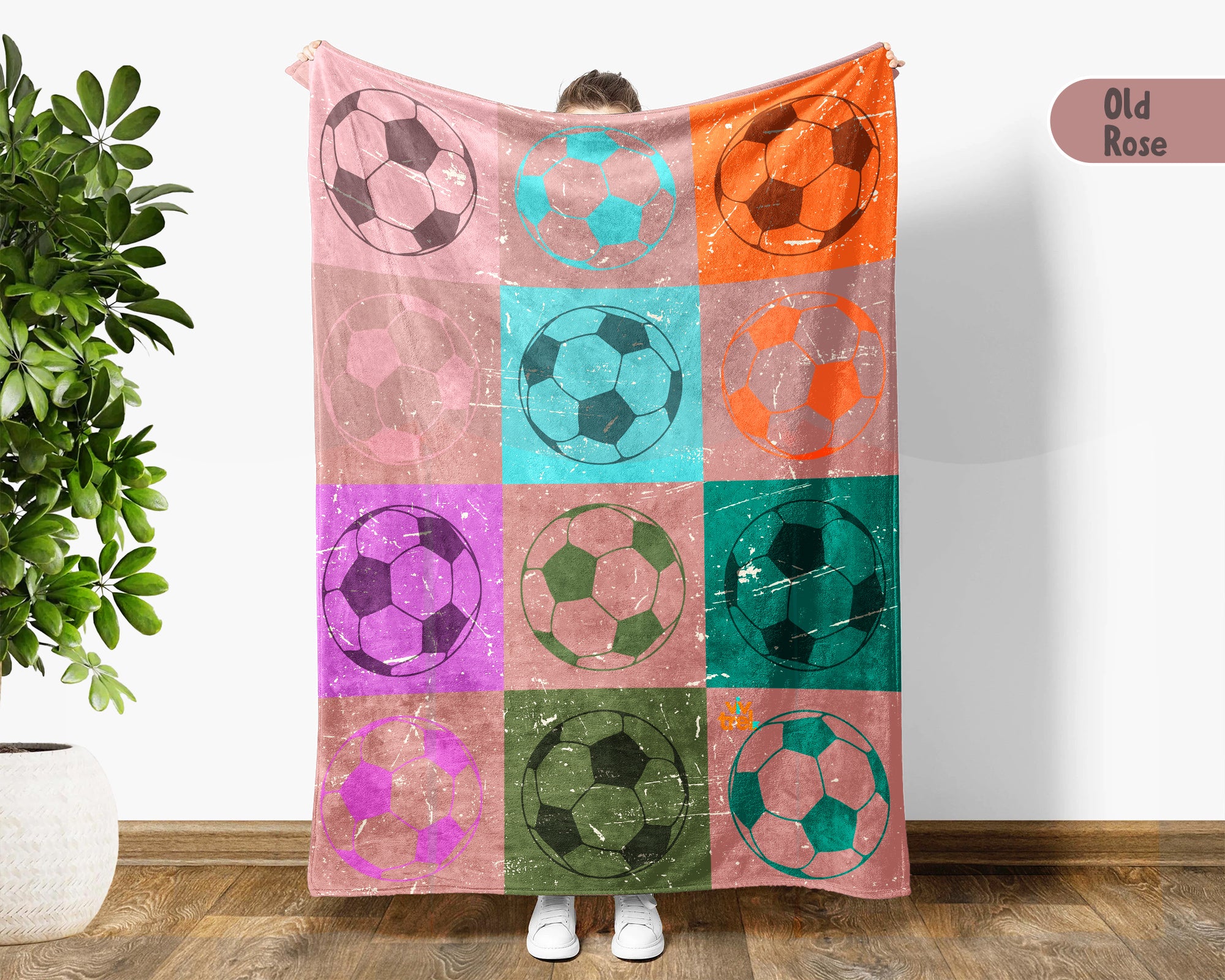 Cozy Soccer Lover Blanket Gift, Soccer Throw for Players, Unique Football Fan Decor, Cool Sports Graphic Blanket, Soccer Room Accent
