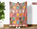 Retro Fishing Throw Cozy Angler Blanket Soft Outdoor Decor Unique Fisherman Gift for Cabin Adventure Lovers