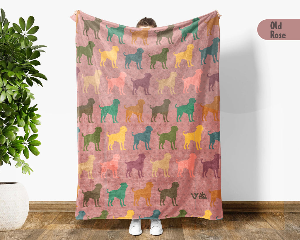Retro Rottweiler Dog Blanket – Cozy Gift for Dog Lovers
