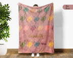 Custom Name Artist Blanket, Retro Acrylic Brush Throw for Painters and Creative Hobby Lovers, Cozy Art Room Decor