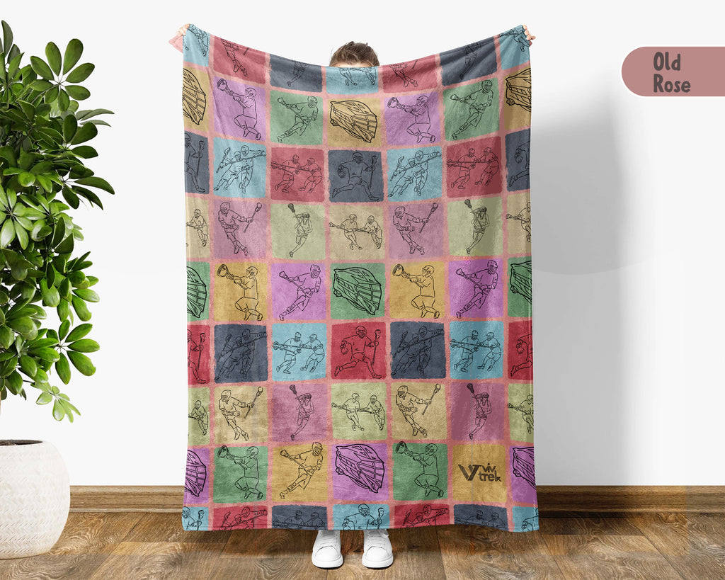 Vintage Lacrosse Blanket – Cozy Retro Sports Lover Throw