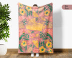 Personalized Floral Titanic Ship Blanket with Custom Name, Cozy Wildflower Ocean Liner Throw for Kids Teens Adults, History Lover Gift