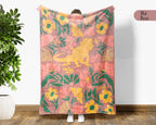 Floral Bearded Dragon Blanket – Cozy Throw for Lizard Lovers & Reptile Fans