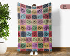 Retro Monster Truck Blanket for Kids, Cozy Truck Throw Gift