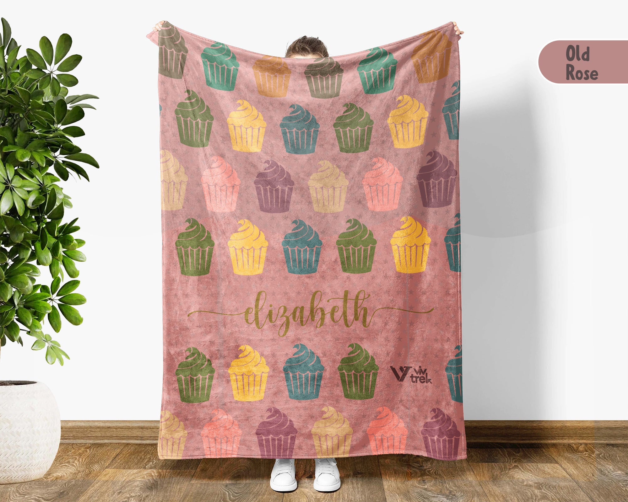 Personalized Baking Lover Blanket Retro Kitchen Throw Cozy Custom Name Gift Soft Cake Bread Maker Decor for Home