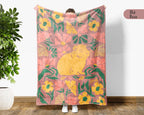 Guinea Pig Floral Blanket – Cozy Wildflower Pet Lover Throw