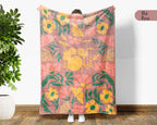 Floral Drummer Blanket – Cozy Musician Throw Gift