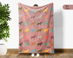 Retro Pitbull Blanket Gift for Dog Lovers, Cozy Canine Throw, Pet Inspired Decor Accent for Bedroom and Living Spaces