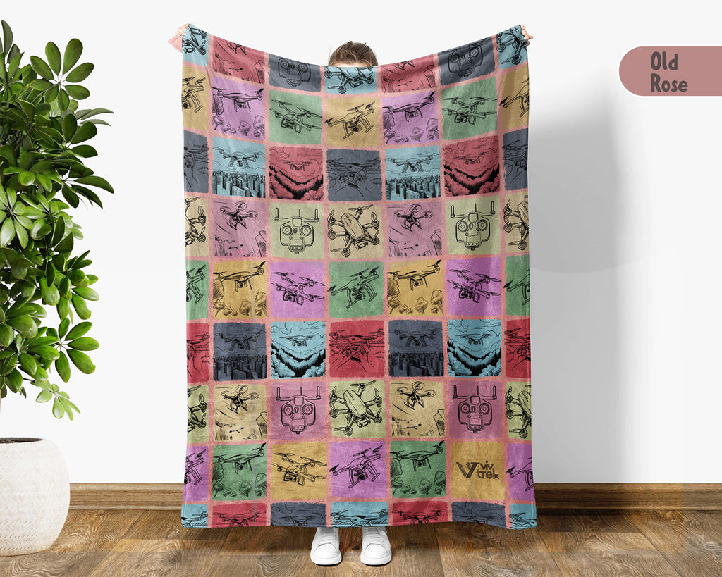 Drone Racing Blanket – Cozy FPV Drone Throw for Aerial Enthusiasts